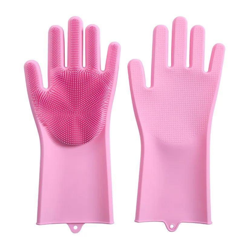 Washing Gloves Silicone Waterproof Insulated Gloves Bathroom Kitchen And Bathroom Cleaning Car Wash Multi-Purpose Gloves