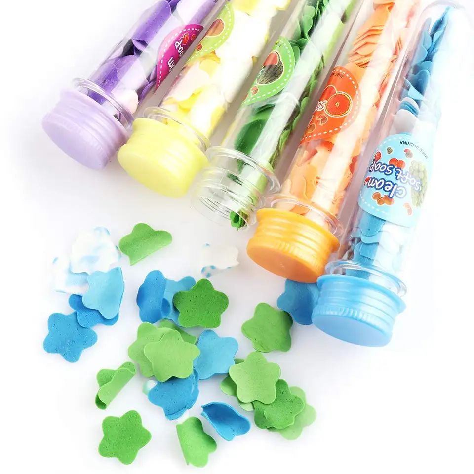 Travel Portable Hand Flower Soap Hand Washing Small Soap Tablets Tourism Paper Soap