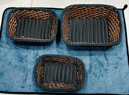 1 PCS(MEDIUM) NYLONE CANE MATERIAL FOOD SERVING BREAD BASKET / NAAN BASKET