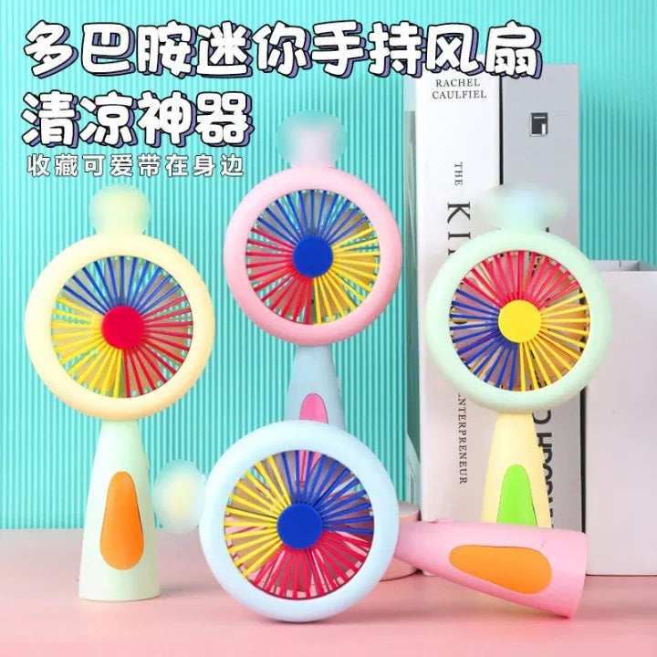 Rechargeable & Portable LED Lighting Mini Fan Electric Portable Mini Desk Fan