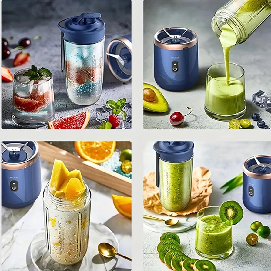 Hexa Blade Juicer Rechargeable Mini Automatic Electric Juicer 2in1