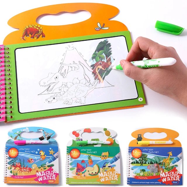 Water Paint Book Reusable Drawing | New Magic Book