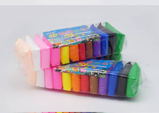 Clay Foamic Soft Polymer Pack of 12 Pcs For Kids with Free Tools