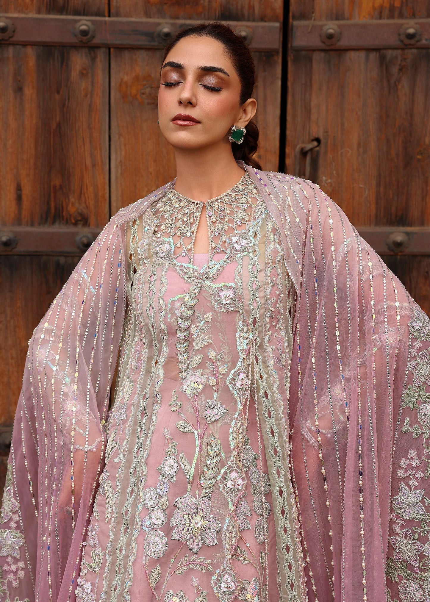 TILSAM | Lilac Sequinned & Adda Work Embroidered Unstitched Suit | TILSAM