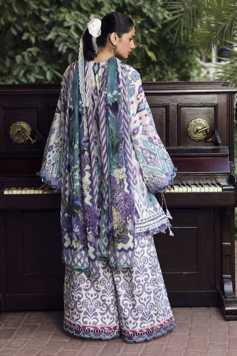 Elaf Premium 3Pc Unstitched Belladore Printed Chiffon Suit EPA-2A PRISM