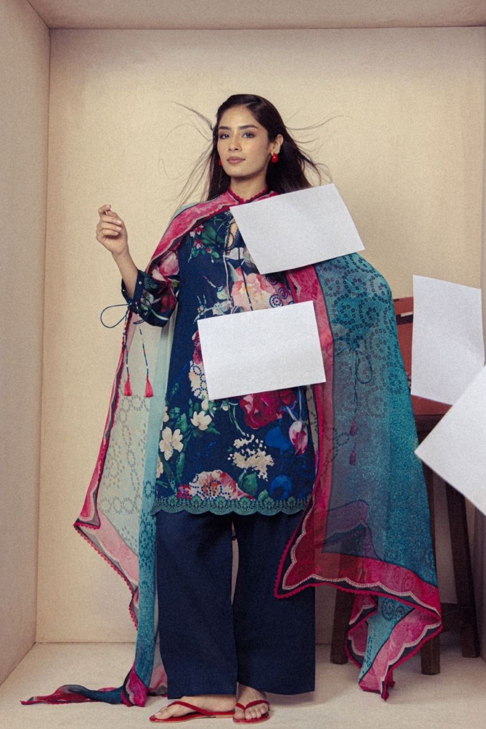 Zara Shahjahan 3 Pc Unstitched Printed Lawn Suit Avena-3A