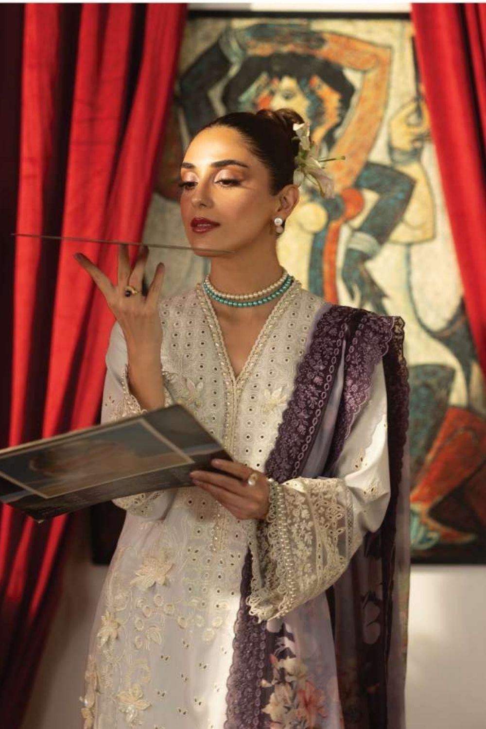 Imrozia | Serene 3 Pc Unstitched Embroidered Lawn Suit SL-153 Rameen