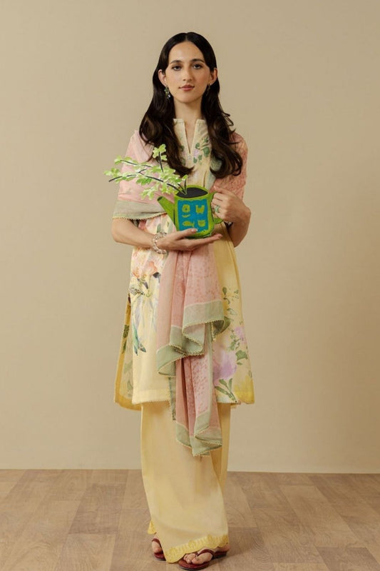 Zara Shahjahan 3 Pc Unstitched Printed Lawn Suit Avena-3B