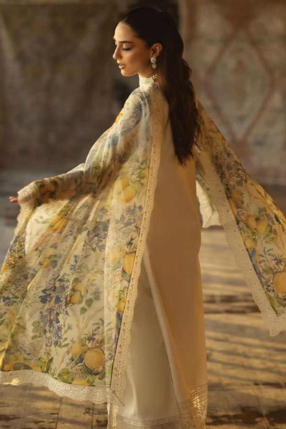 Imrozia | Serene 3 Pc Unstitched Embroidered Lawn Suit SL-154 Inaya