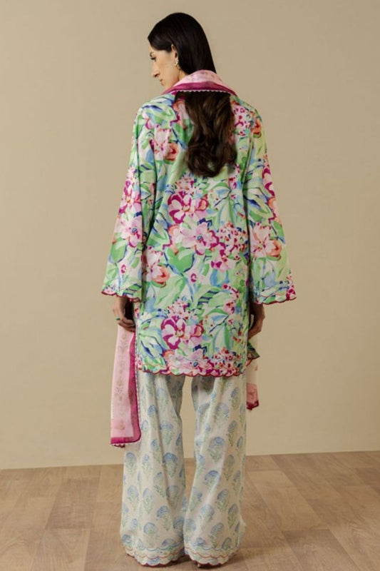 Zara Shahjahan 3 Pc Unstitched Printed Lawn Suit Elaris-6A