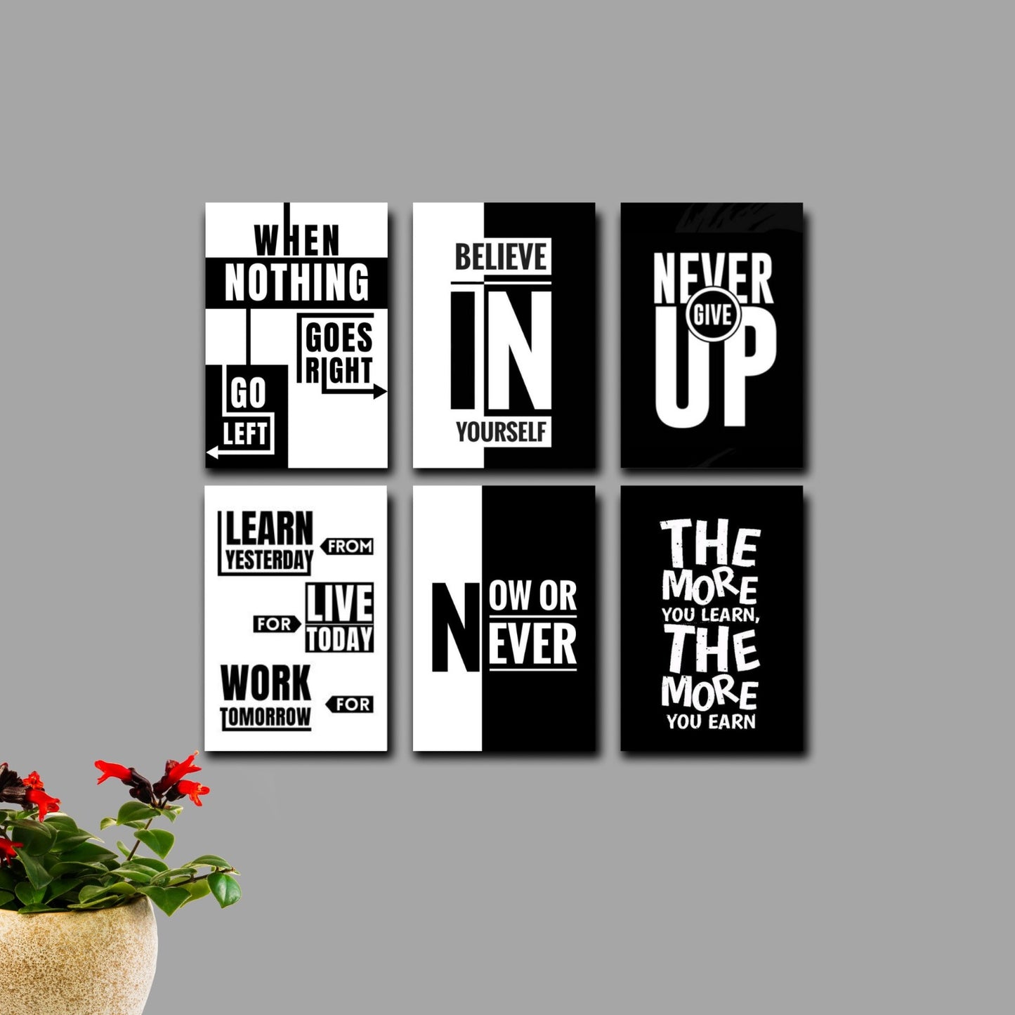 6 PCS Wall Decor Cardboard Photo Tiles with Double-Sided Tape – Easy Stick Picture Frames for Home Decoration size 8x11 Inches