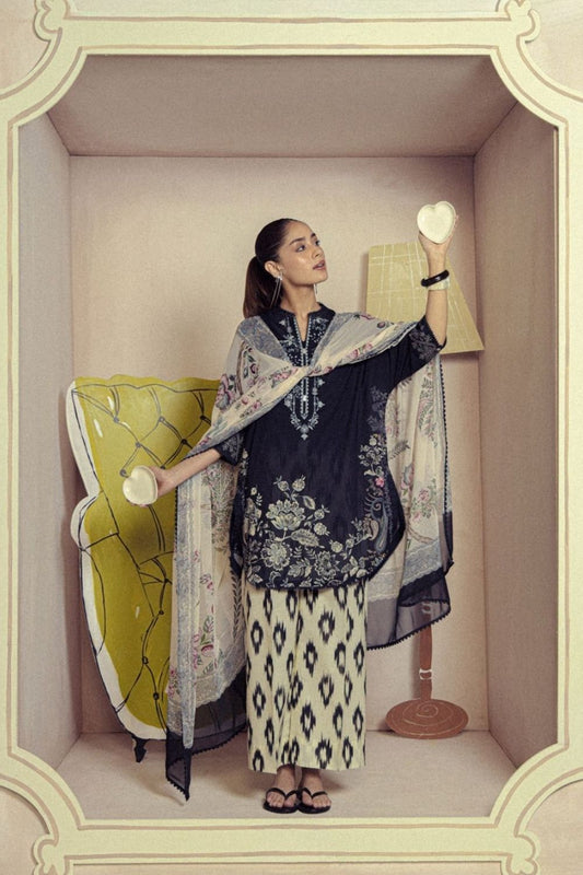 Zara Shahjahan 3 Pc Unstitched Printed Lawn Suit Cassia-10B