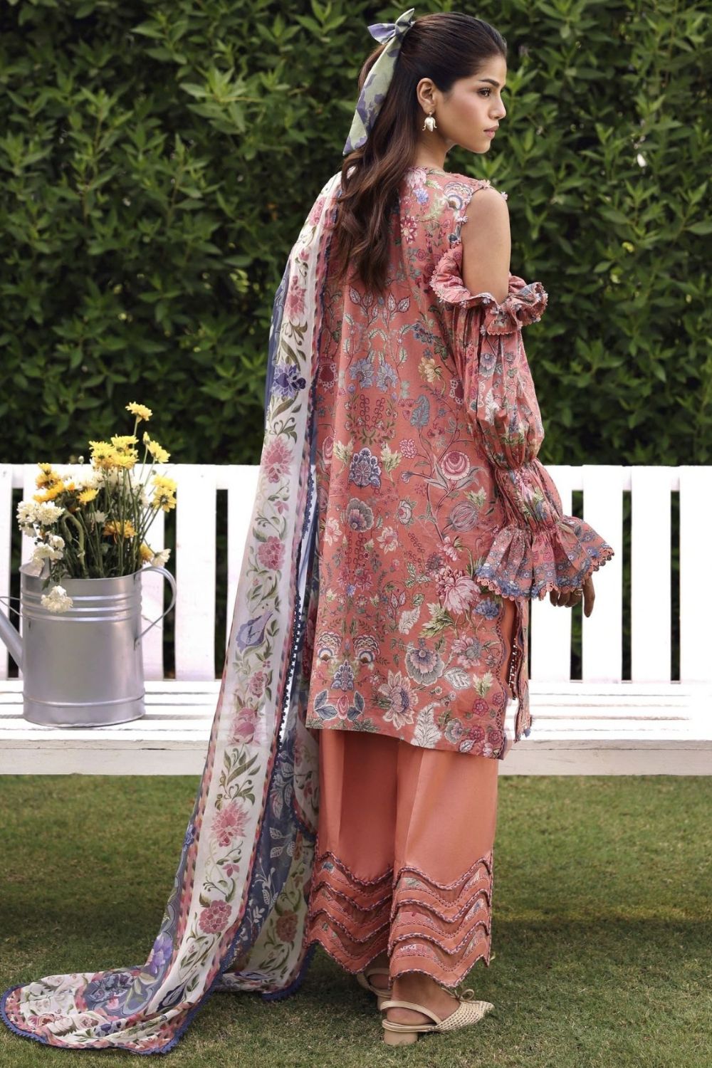 Elaf Premium 3Pc Unstitched Belladore Printed Chiffon Suit EPA-3B LOVELLE
