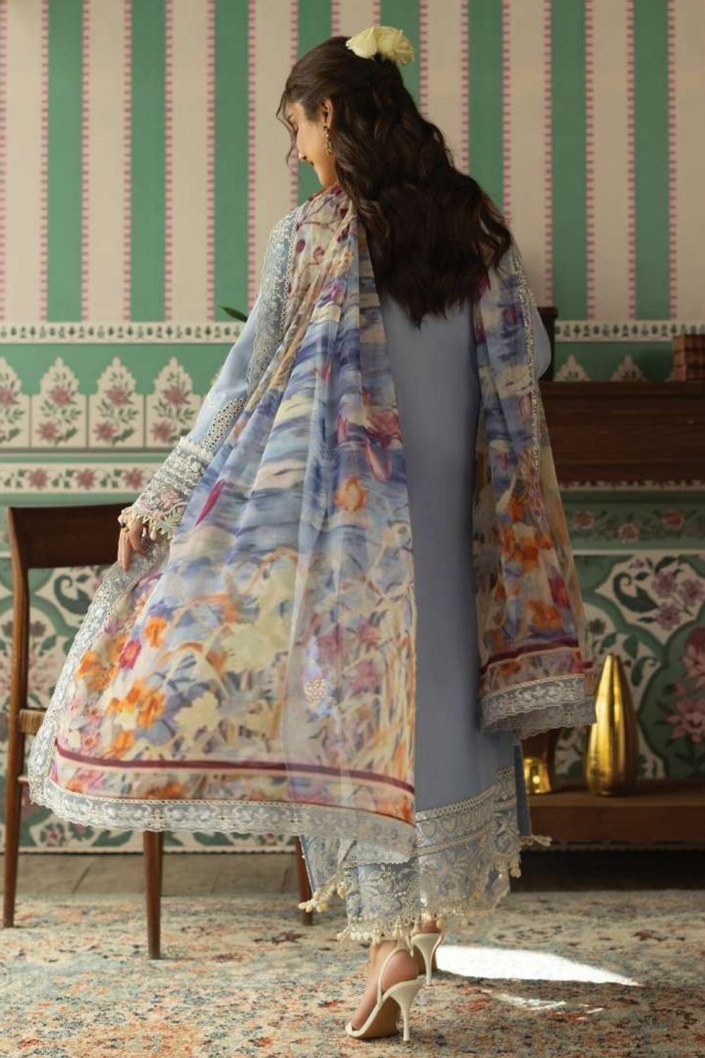 Imrozia | Serene 3 Pc Unstitched Embroidered Lawn Suit SL-149 Meher