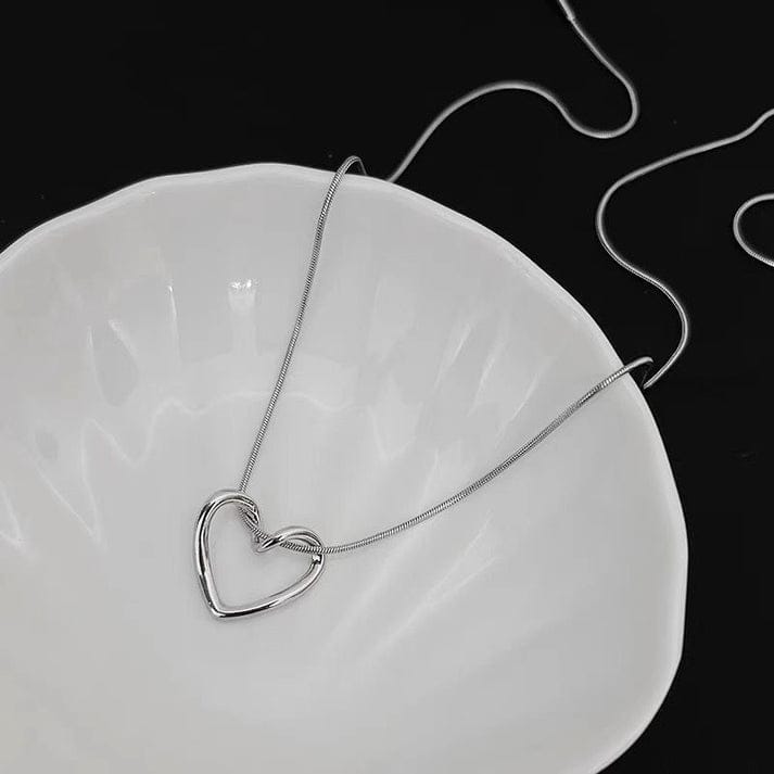 PRJ-183 Hollow Heart Pendant –Silver