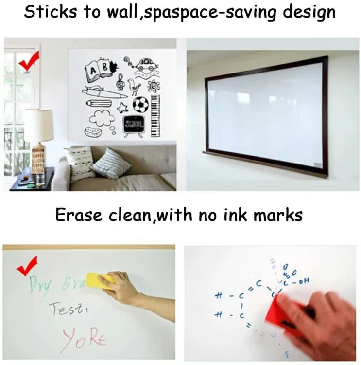 Artisan - Dry Erase Whiteboard Sticker Vinyl Sticker, Self-adhesive & reusable White Board Peel Stick for School,Office,Home,Kids Drawing with 2 erasable markers(good quality ) - Small