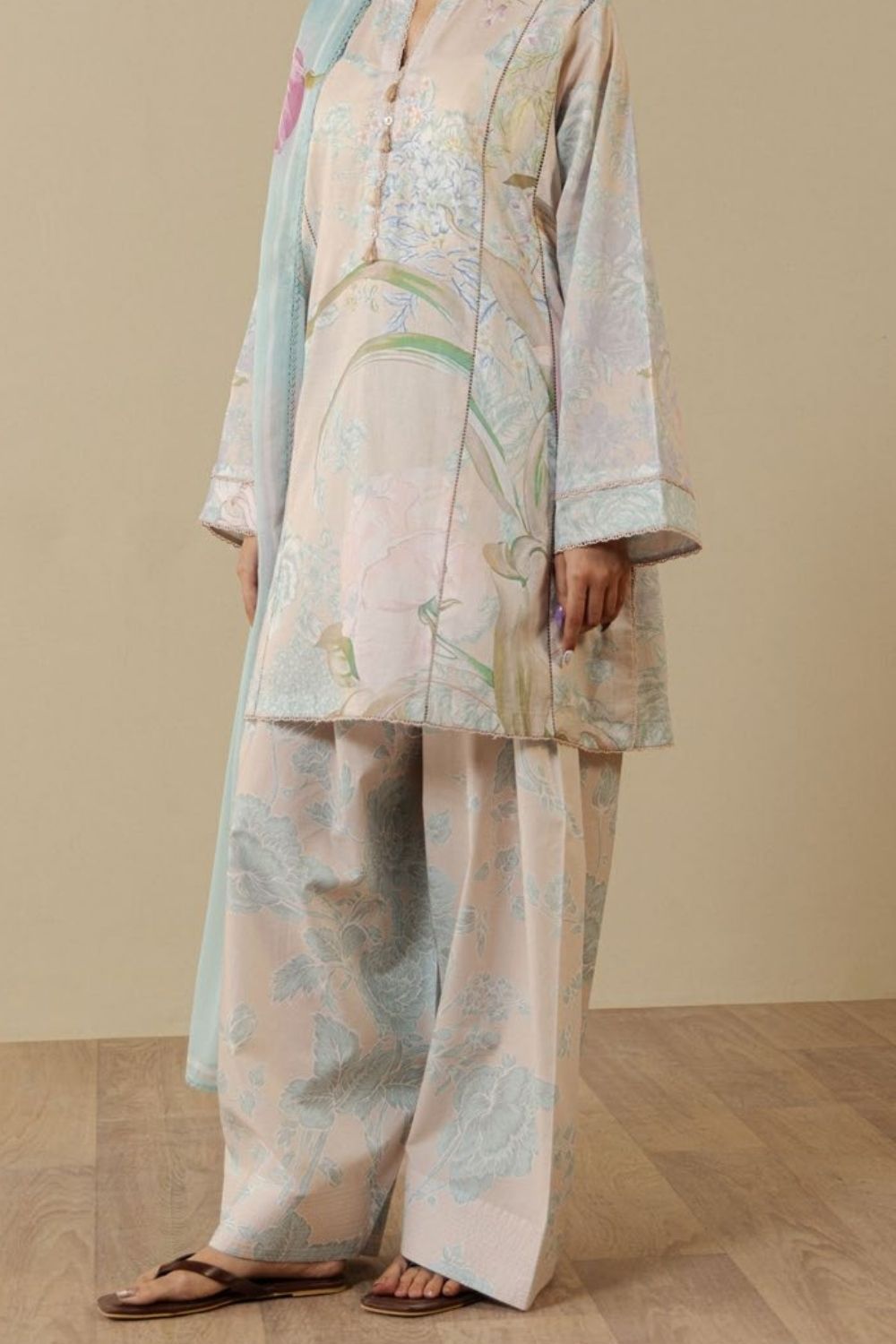 Zara Shahjahan 3 Pc Unstitched Printed Lawn Suit Fiora-2B