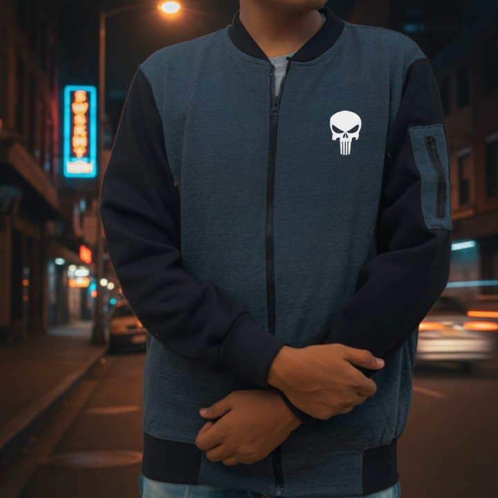 New Winter Collection Printed Zipper Jacket for Men & Boys – French Fleece, Premium Quality, Stylish, Warm & Comfortable Winter Wear (M, L, XL) - Medium