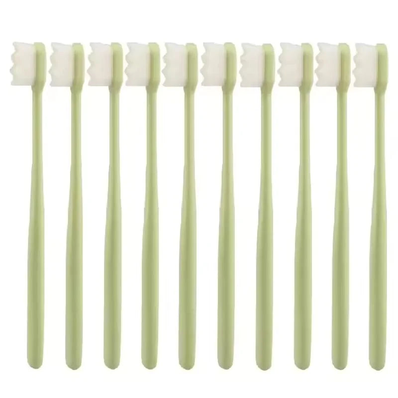Nano Toothbrush with Travel Case | Ultra Soft Micro-Nano Bristles | For Sensitive Gums, Adults & Kids | Parrot Color