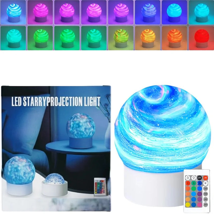 2-in-1 Ocean Wave Projector Light & Northern Aurora Lamp | 16 Colors RGB Night Light Projector | Bedroom Mood Lamp