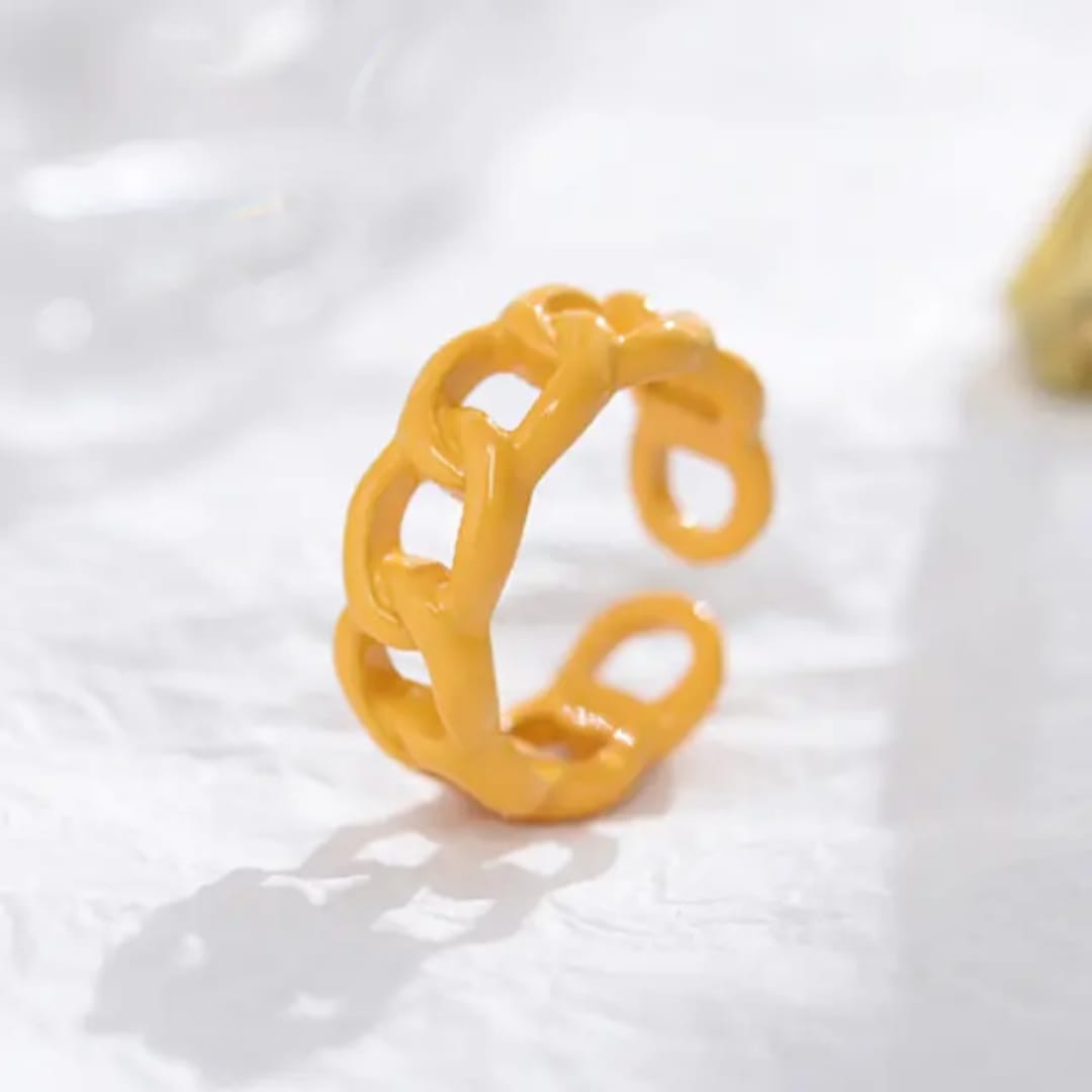 BRJ-180 Metal Funky Korean Rings –Dark Purple