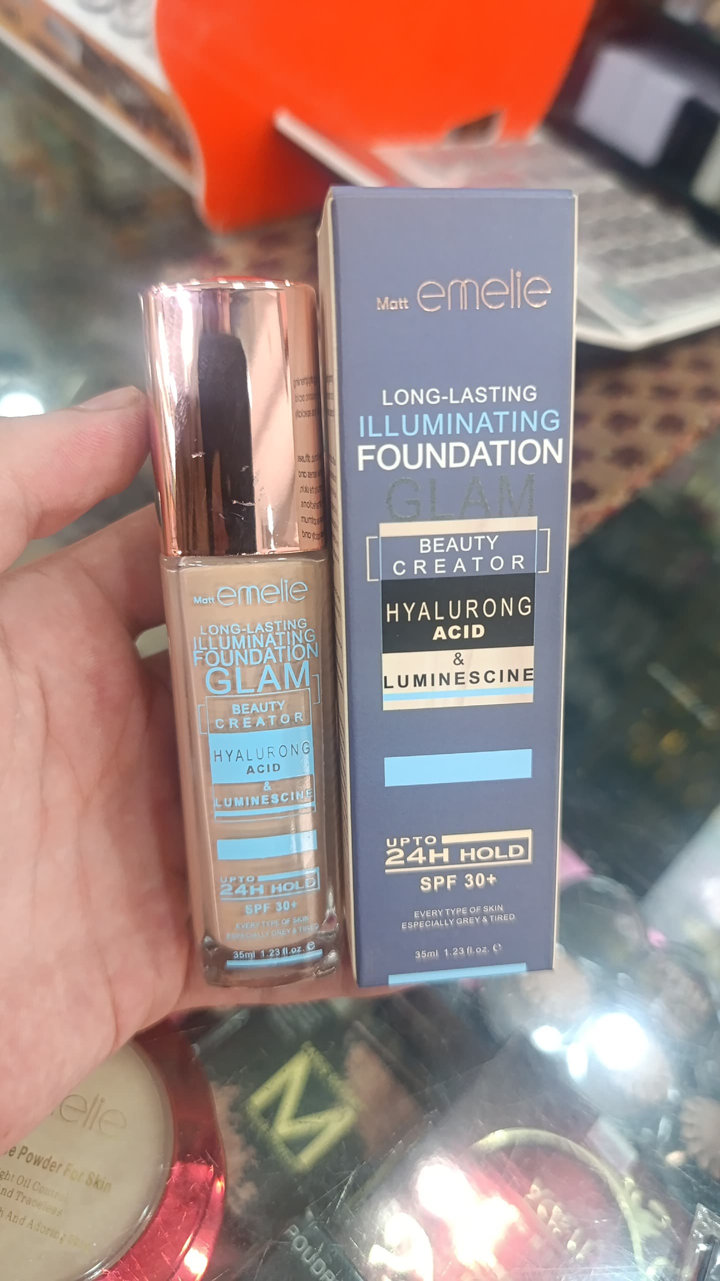 Emelie Cosmetics Infallible 24H Fresh Wear Foundation – Natural Matte Finish, Long-Lasting, Waterproof, Sweat & Heat Proof with SPF 25 - Natural light