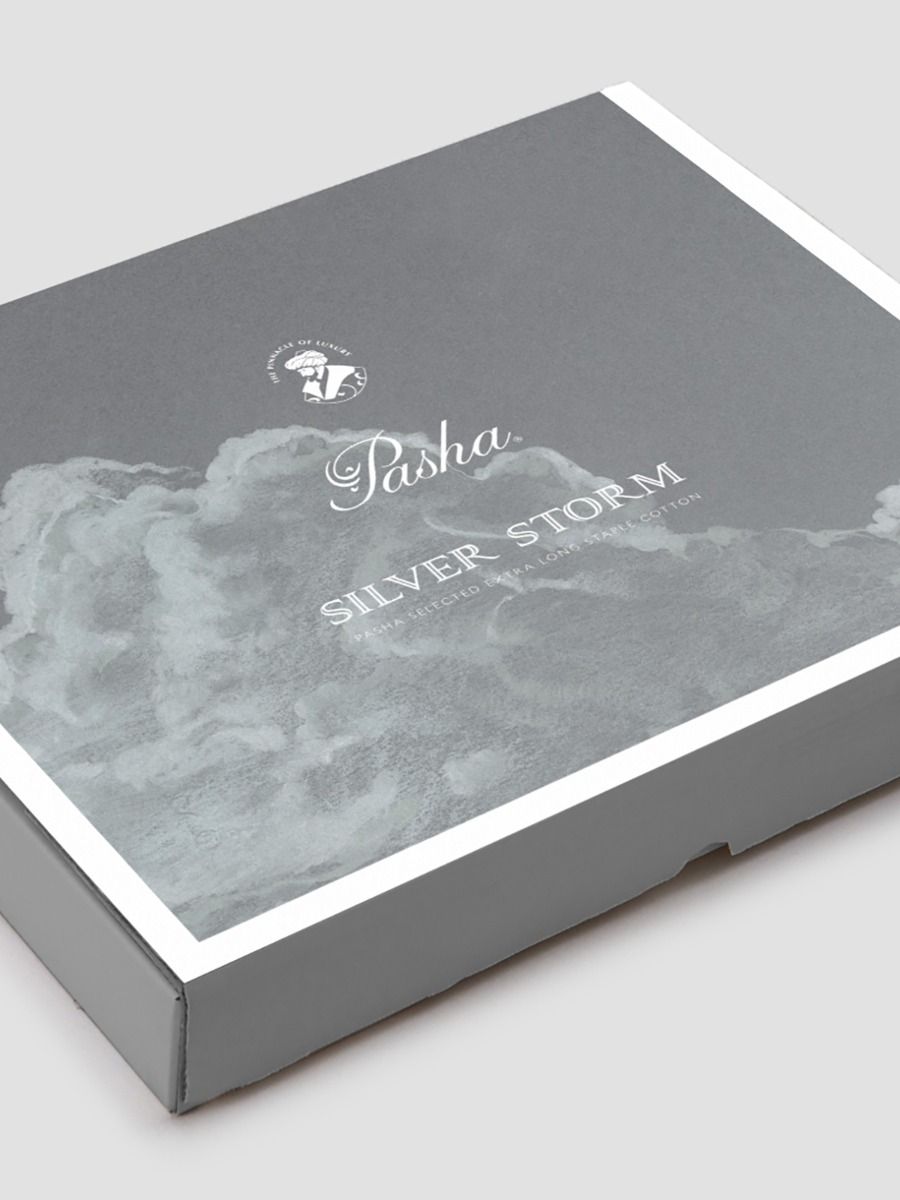 Silver Storm | Premium White Latha Cotton Fabric | SILVER-STORM
