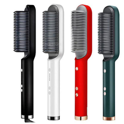 Hair Straightener Brush & Styler | Model 909 | Fast Heating Electric Straightening Comb