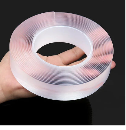 Double Sided Tape for Walls Heavy Duty Removable Mounting Tape Strong Adhesive Washable and Reusable Tape Wall Tape for Picture Photo Carpet Decoration Poster Tape Roll