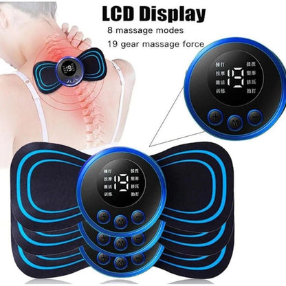 EMS Mini Electric Neck Back Body Massager Cervical Electric Neck Back Massager Muscle Therapy Pressure Pain