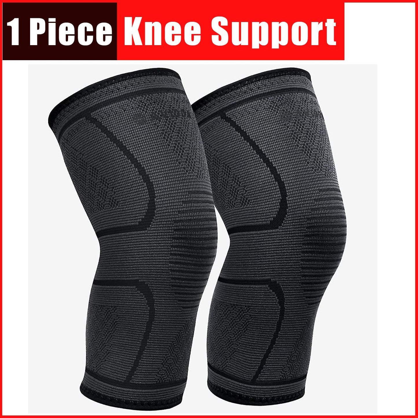 1 PIECE - Knee Support Compression Sleeve Knee Pad, Arthritis Wrap Pad, ACL, Running, Pain Relief, Injury Recovery
