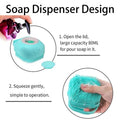 Silicon Bath Body Brush, Exfoliating Body Scurb Brush With Soap Dispenser, 2 In 1 Ultra Soft Bath Sponge Shower Brush And Body Massager