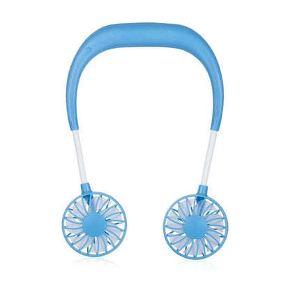 Neck Fan Adjustment Fan Hands-Free Hanging Rechargeable Mini Sports Fans 3 Gears Wearable Sport Fan – Random Color