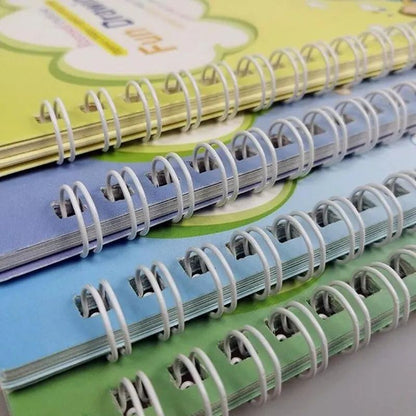 Magic Practice Copybook(4 BOOKS) , Magic Book For Montessori Children Tracing Handwriting | First Learning Books For Kids | Preschool