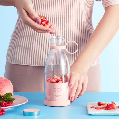Portable And Electric Blender Bottle Juicer For Shakes And Smoothies, Mini Juicer Bottle For Traveling (Multicolour) USB Chargeable Juicer Blender6 Blades 380ml-Portable Juicer Cup & Smoothie Maker