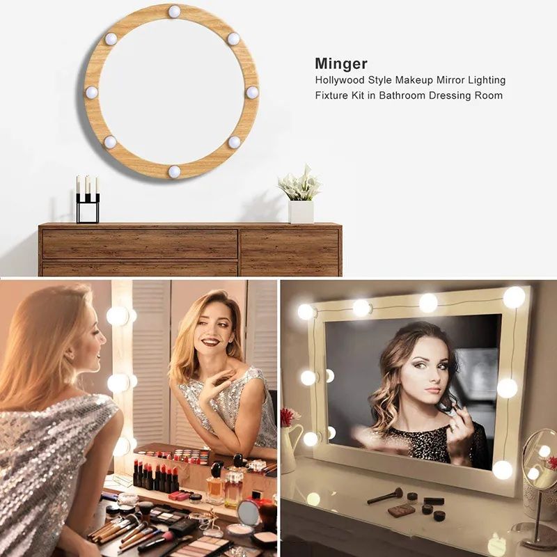 Vanity Mirror Light LED Bulbs For Makeup Mirror Stand (10 Bulbs)