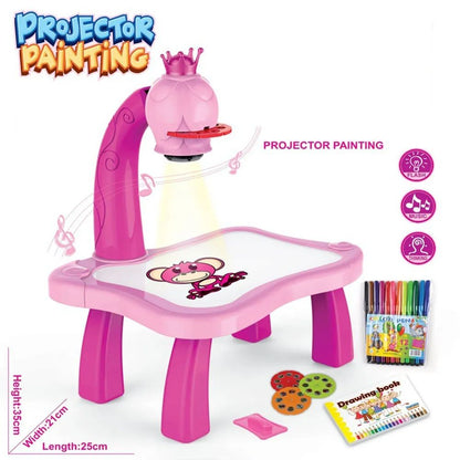 Kids Drawing Projector, Trace And Draw Projector Toy Drawing Board Tracing Desk Learn To Draw Sketch Machine Art Tracing Projector