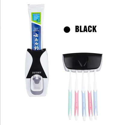Toothpaste Dispenser Holder For Toothbrush New Automatic Auto Toothpaste Dispenser Bathroom Accessories Mounted Toothpaste Squeezer For Bathroom