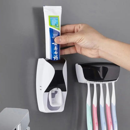Toothpaste Dispenser Holder For Toothbrush New Automatic Auto Toothpaste Dispenser Bathroom Accessories Mounted Toothpaste Squeezer For Bathroom