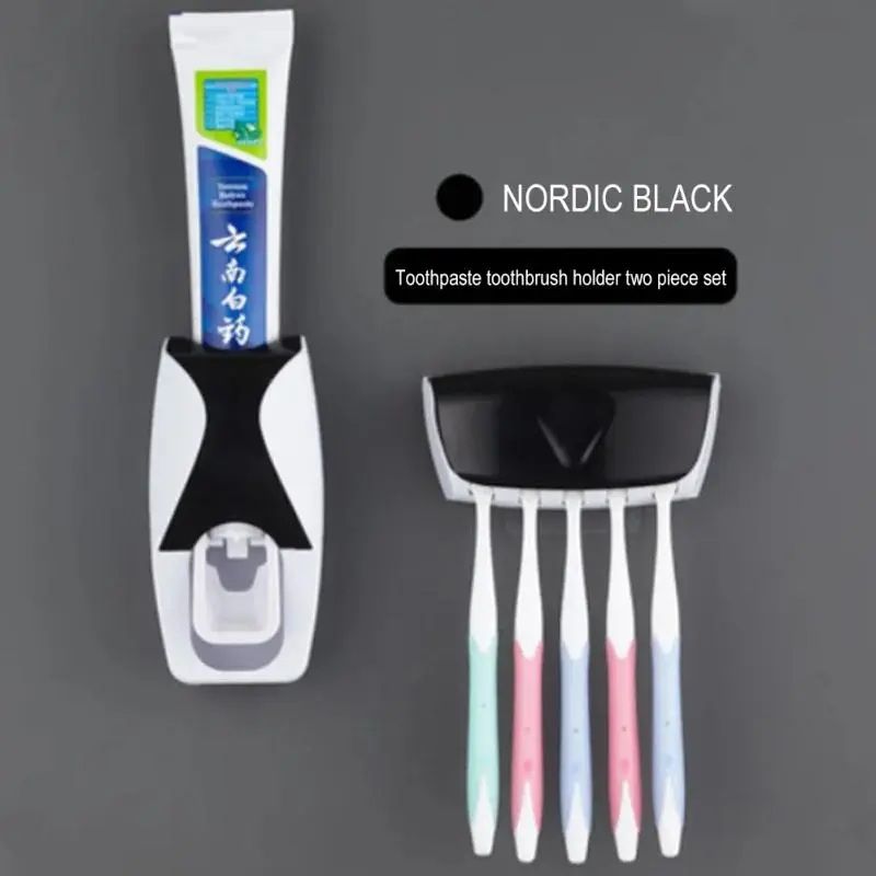 Toothpaste Dispenser Holder For Toothbrush New Automatic Auto Toothpaste Dispenser Bathroom Accessories Mounted Toothpaste Squeezer For Bathroom