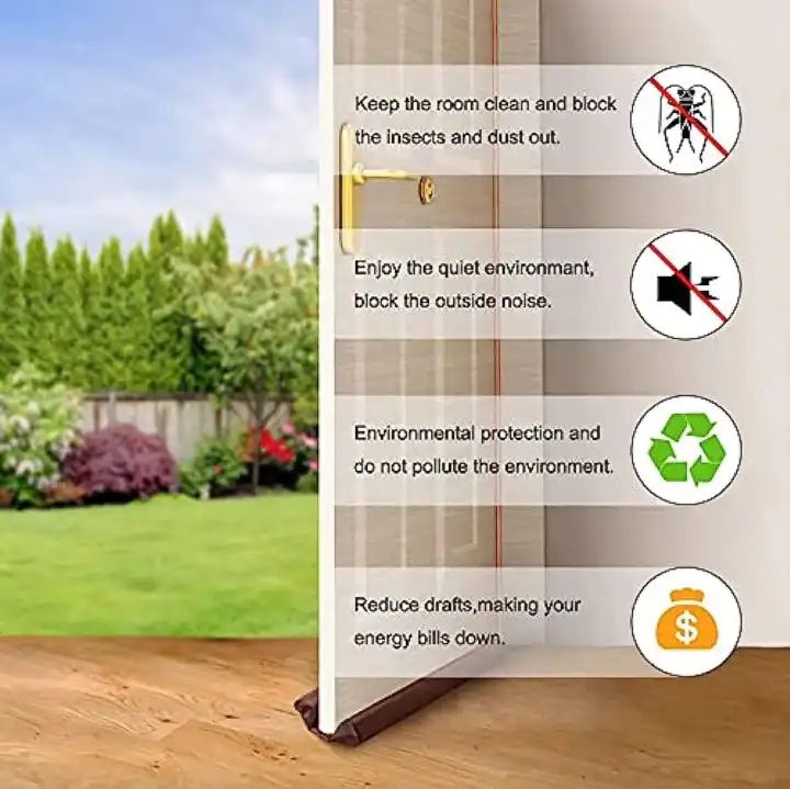 Door Dust Stopper Draft & Insect Air Stopper Under Bottom Seal Twin Guard For Door And Window