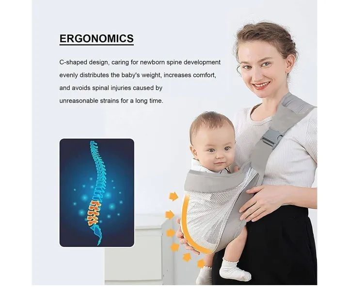 Adjustable Newborn Baby Carrier Sling Wrap Breathable Backpack Shoulder Strap For Baby Feeding