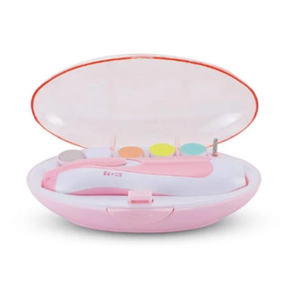 6 In 1 Electric Nail Grinder, Electric Baby Nail Trimmer CHILDREN'S Scissors, Baby Nail Care, Nail Trimmer Manicure,Blue/Pink