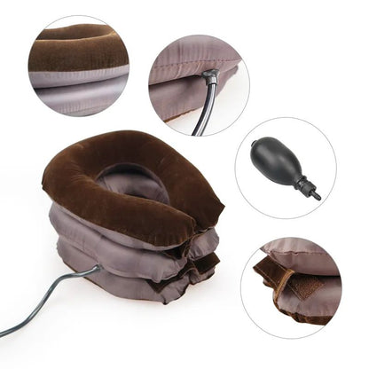 Neck Stretcher Inflatable Air Neck Traction Apparatus Device Soft Neck Cervical Collar Pillow Pain Stress Pain Relief Tractor