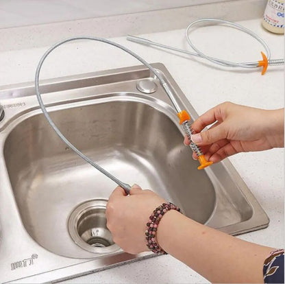 90cm Bendable Drain Clog Dredge Tools Water Sink Cleaning Hook Sewer Dredging Spring Pipe Hair Remover Bathroom Hair Cleaner
