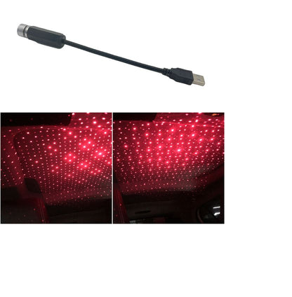 Romantic LED Car Roof Star Night Light Projector Atmosphere Galaxy Lamp USB Decorative Lamp Adjustable Auto Interior Decor Light