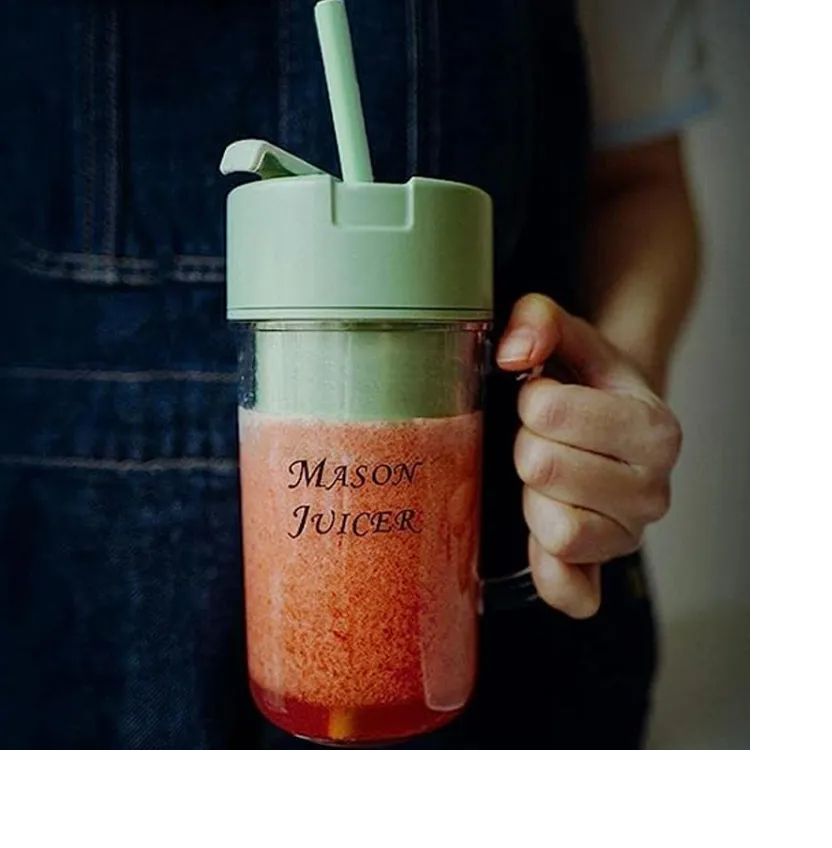 \500ml Portable Juicer With Straw USB Electric Stainless Steel Fruit Juicer Cup Extractor Blender Juice Maker Machine For Kitchen