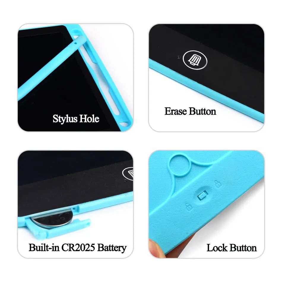 12 Inch Single Color Writing Board Drawing Tablet LCD Writing Tablet Digital Graphics Tablet Educational Toys For Kids-Multicolor Writing