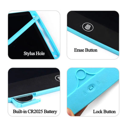 12 Inch Single Color Writing Board Drawing Tablet LCD Writing Tablet Digital Graphics Tablet Educational Toys For Kids-Multicolor Writing