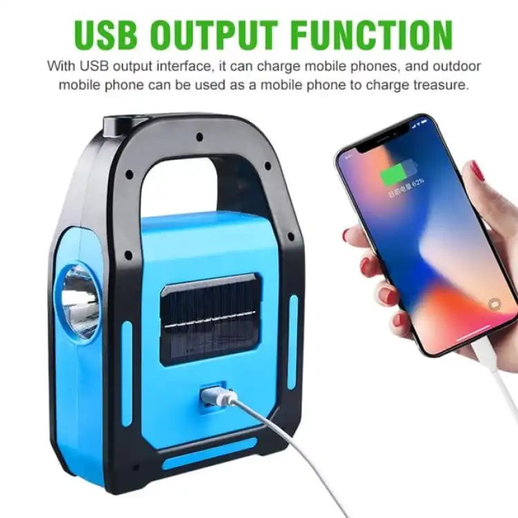 LED WORK LAMP USB RECHARGEABLE PORTABLE SOLAR LANTERN EMERGENCY LIGHTS OUTDOOR TENT HIKING CAMPING LIGHTS